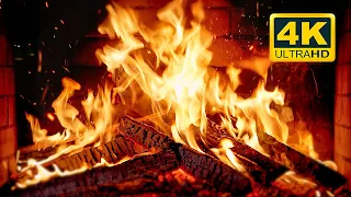 🔥 Cheminée confortable 4K (12 HEURES). Cheminée avec des sons de feu crépitants