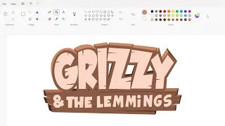 How to draw the Grizzy and the Lemmings logo using MS Paint | How to draw on your computer