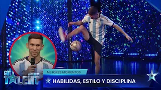 El argentino campeón del mundo en fútbol freestyle demostró su talento en Got Talent