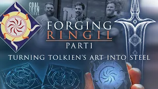 Forging the Sword Ringil Part 1 - the Mosaic Damascus Emblem