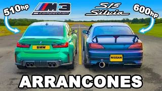 BMW M3 vs 600hp Nissan Silvia S15: ARRANCONES