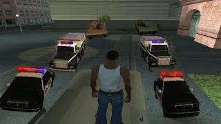 SURVIVING 6 STAR WANTED LEVEL ON TRAM IN GTA SAN ANDREAS!!!