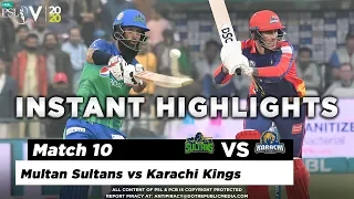 Multan Sultans vs Karachi Kings | Full Match Instant Highlights | Match 10 | 28 Feb | HBL PSL 2020