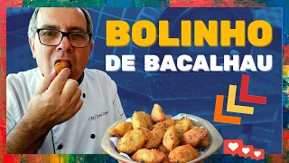 BOLINHO DE BACALHAU TRADICIONAL  PORTUGUÊS - RECEITA PARA PÁSCOA, NATAL E REVEILLON