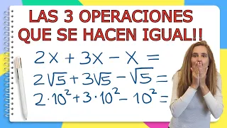 LAS TRES OPERACIONES QUE SE HACEN IGUAL!!! #matematika #trending #trucos #maths #matemática #viral