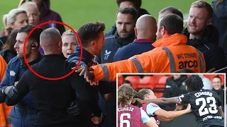 West Ham boss Paul Konchesky sent off after bust up with Aston Villa bench