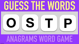 GUESS THE ANAGRAMS WORD GAME - 30 Scrambled Words Guessing Game