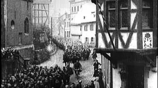 Allied troops celebrate the Armistice Day on November 11th, 1918 marking the end ...HD Stock Footage