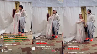 Hiba Bukhari and arez ahmed romantic scenes Live