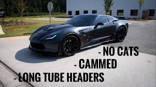 CRAZY sounding cam/supercharged Corvette |  Pulls & flybys!