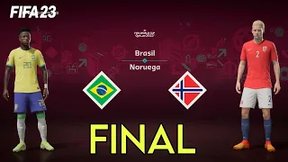 FIFA 23 - Brasil vs Noruega Final Copa do Mundo Qatar 2022 gameplay