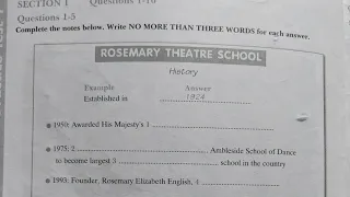 Rosemary theatre school listening test 1//book 1 //ieltswithAman