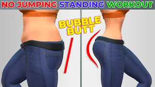 No Jumping Standing Workout to Get a Bubble Butt 🍑 - Brazilian Butt Lift