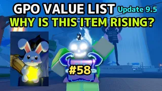 NEW GPO VALUE LIST UPDATE 9.5 #58  WHY IS YUKIO THE BUNNY RISING???