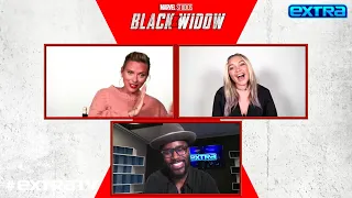 ‘Black Widow’ Stars Scarlett Johansson & Florence Pugh Talk ‘Female Empowerment,’ Stunts, and More