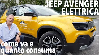 JEEP AVENGER elettrica: come va la B-Suv e una mini prova consumi