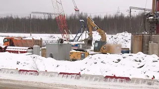 Первый этап развязки на пересечении Петрозаводского и Вознесенского шоссе откроют к концу года