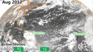 2012 Atlantic Hurricane Season on Satellite