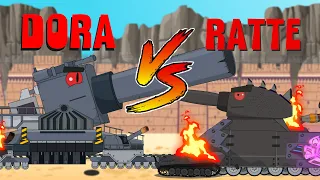 Dora vs  Ratte. Mortal Kombat. Cartoons about tanks. part №1