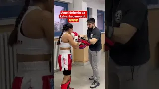 TÜRKİYE ŞAMPİYONUNU ISITIRKEN CANIMDAN OLUYORDUM 🤣 #shorts #kickboks #martialarts