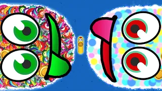 WORMSZONE.IO 001 PRO BIGGEST SLITHER SNAKE TOP 01 / Epic Worms Zone Best Gameplay! #93