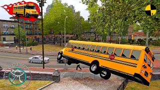 GTA 4 Crazy School Bus Crashes Ep.25