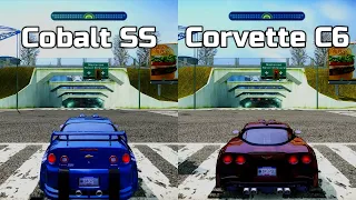 NFS Most Wanted: Chevrolet Cobalt SS vs Chevrolet Corvette C6 - Drag Race