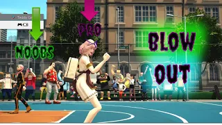 3on3 freestyle 1 PRO VS 2 NOOBS *BLOW OUT*