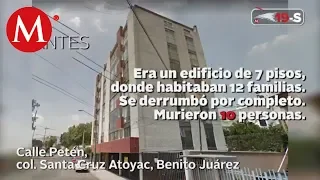 A un año del 19S, así se ven los puntos de derrumbe en CDMX