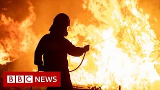 Residents in Greece forced to evacuate due to wildfires - BBC News