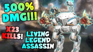 Living Legend Assassin! TECHNO SCORPION 23 Kills In One Match! War Robots 500% DMG MK3 Gameplay WR
