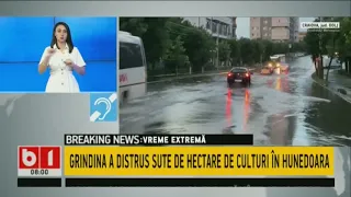 O FURTUNA PUTERNICA A FACUT PRAPAD IN CRAIOVA. DN 15, BLOCAT DE COPACII RUPTI DE VANT