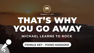 That's Why You Go Away - Michael Learns To Rock (Female Key - Piano Karaoke)