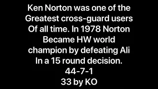 A breakdown on the legendary ken norton
