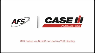 RTK Setup via NTRIP on the Pro 700 Display