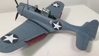 Building the Academy 1/48 SBD-2 Dauntless Dive Bomber---Final Reveal