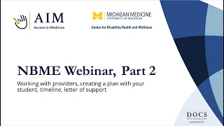 USMLE Step exams: Working w/ providers, creating a plan w/ your student, timeline, letter of support