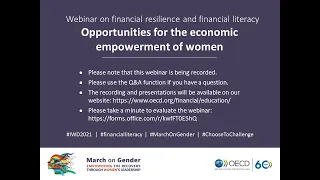 Webinar on 'Opportunities for the economic empowerment of women'