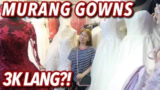 MURANG WEDDING GOWNS SA DIVISORIA! 3K LANG?! GRABE ANG GANDA! | VLOG#40 Candy Inoue ❤️