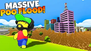 Giant Poo Flood Consumes Wobbly Life City!