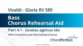 Vivaldi's Gloria Part 4.1 - Gratias agimus tibi - Bass Chorus Rehearsal Aid