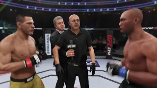Dos Anjos vs. Usman (EA Sports UFC 3) - CPU vs. CPU - Crazy UFC 👊🤪