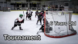 6 Years Old at U9 Hockey Tournament - Goals