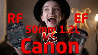 Сравнение Canon RF 50mm 1.2 VS EF 50mm L 1.2