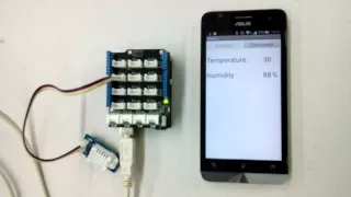 Read DHT22 temperature/humidity sensor with App Inventor