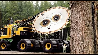 Extreme Dangerous Logging Wood Chainsaw Skill Machines, Heavy Biggest Over Truck Operator Fastest