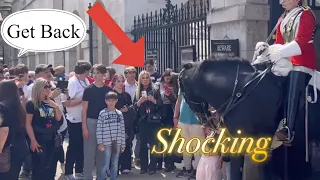 Silly Idiot Parent, This Happened When They went so close the king’s guard horse!!