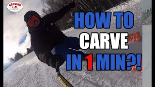 How To Carve Your Skis Step By Step In 1 MINUTE - Train Yourself NOW!