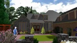 Lake Lanier Home Landscape Design Parking and Courtyard