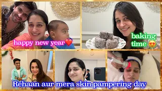 New Year ki shuruwaat with what I love❤️| Baked Lamingtons | Most amazing face treatment 😍